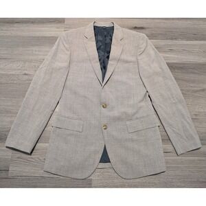 J. Crew Men's Thompson Gray 100% Wool 2 Button Suit Jacket Size 38R